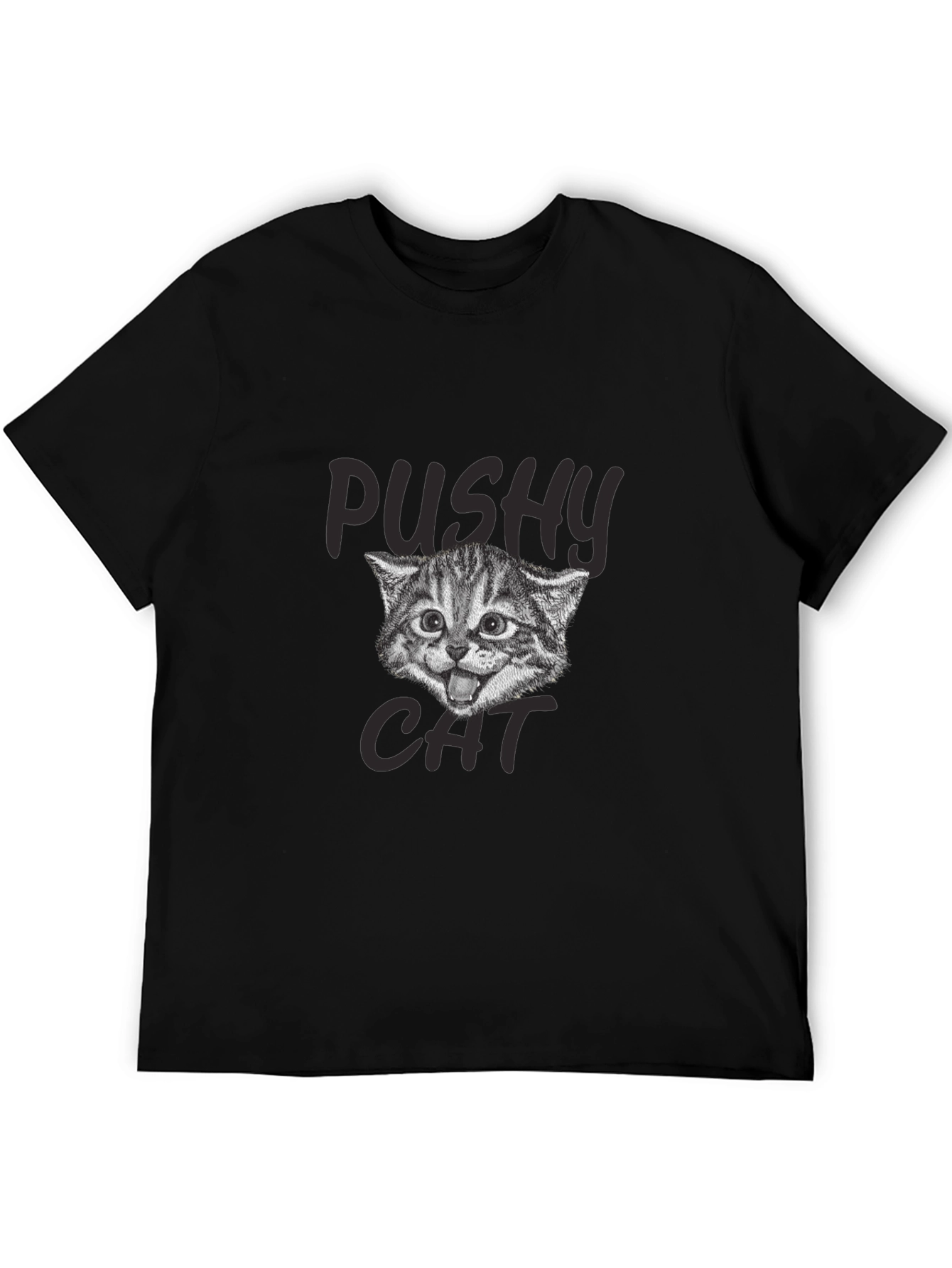 Pushy Cat Graphic T-Shirt