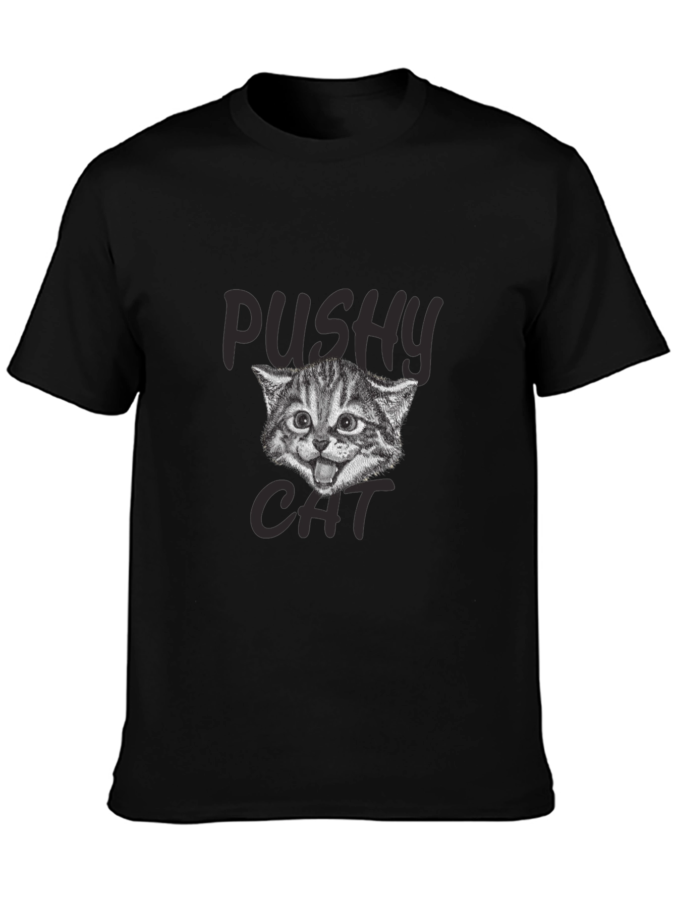 Pushy Cat Graphic T-Shirt