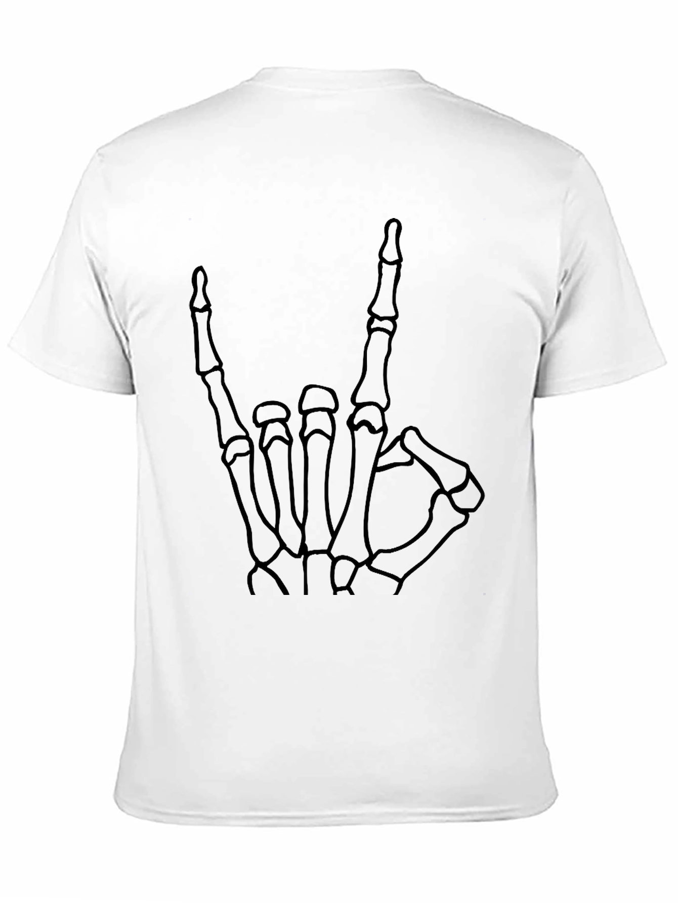 Skeleton Hand Rock On T-Shirt - Black
