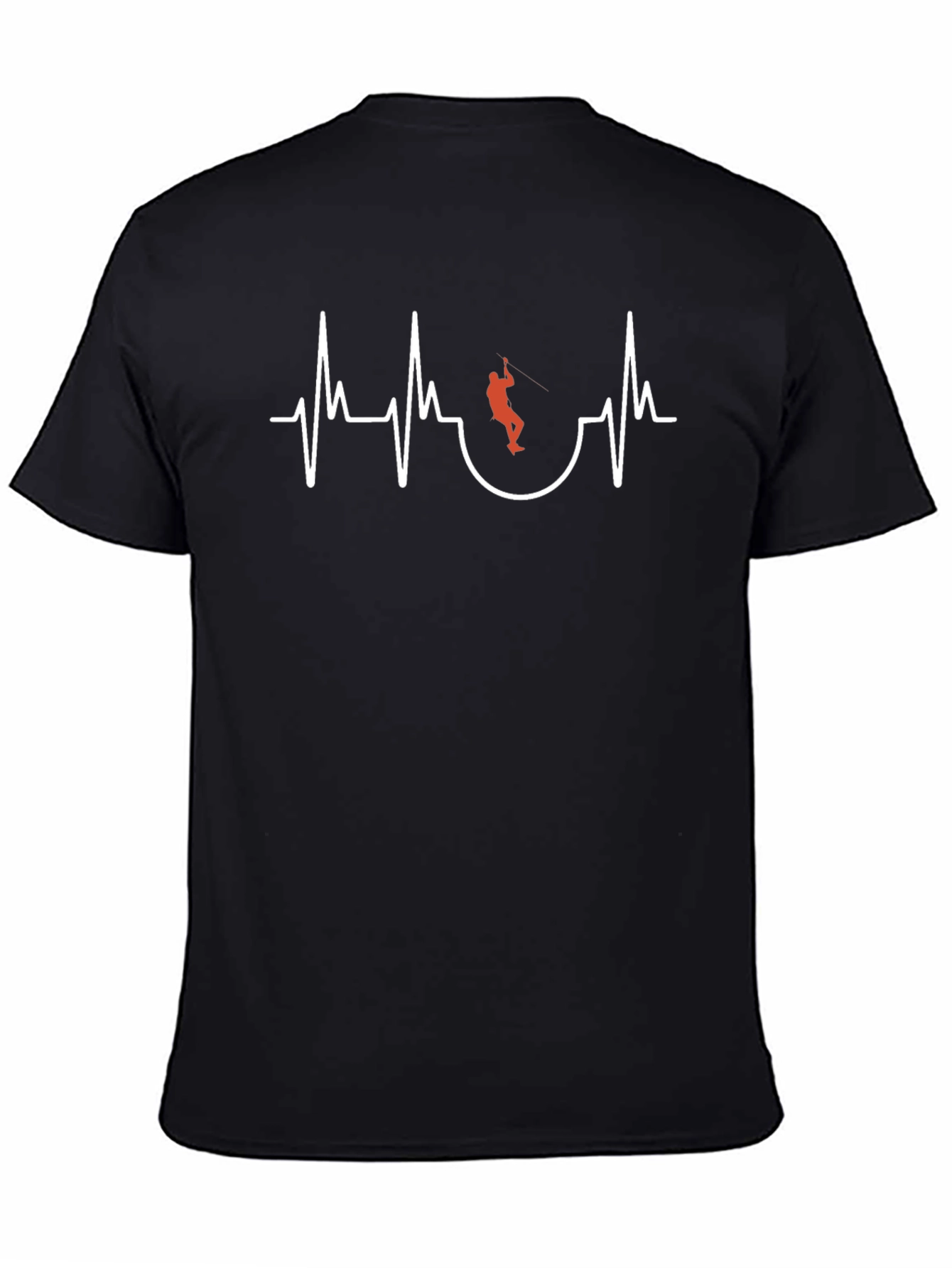 Climbing Heartbeat Graphic Tee - Black