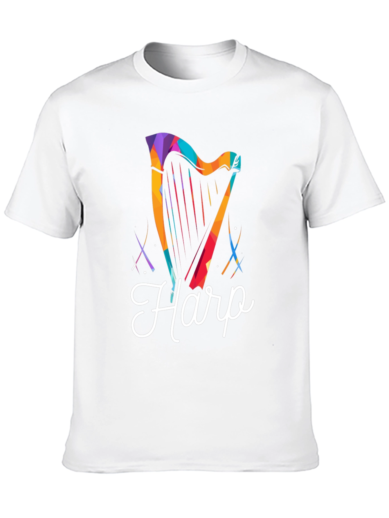 Harp Graphic Tee - Stylish Musician T-Shirt
