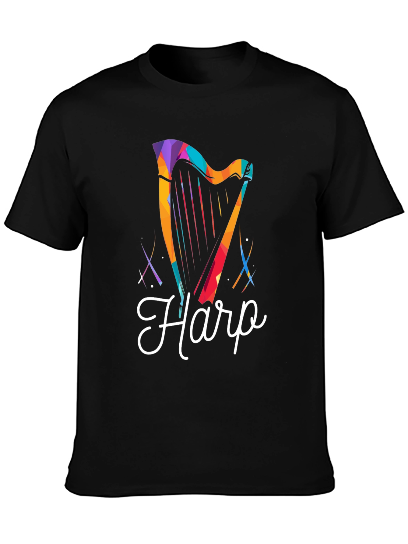 Harp Graphic Tee - Stylish Musician T-Shirt