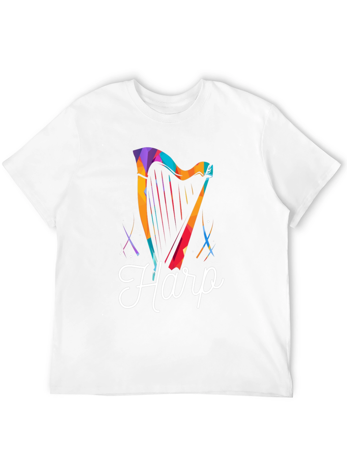 Harp Graphic Tee - Stylish Musician T-Shirt