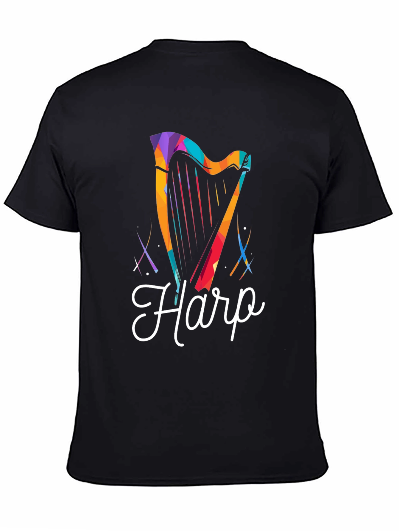 Harp Graphic Tee - Stylish Musician T-Shirt