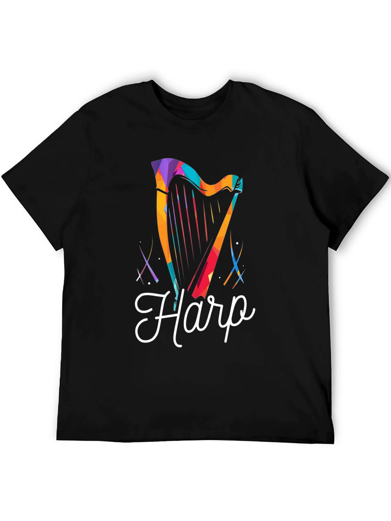Harp Graphic Tee - Stylish Musician T-Shirt