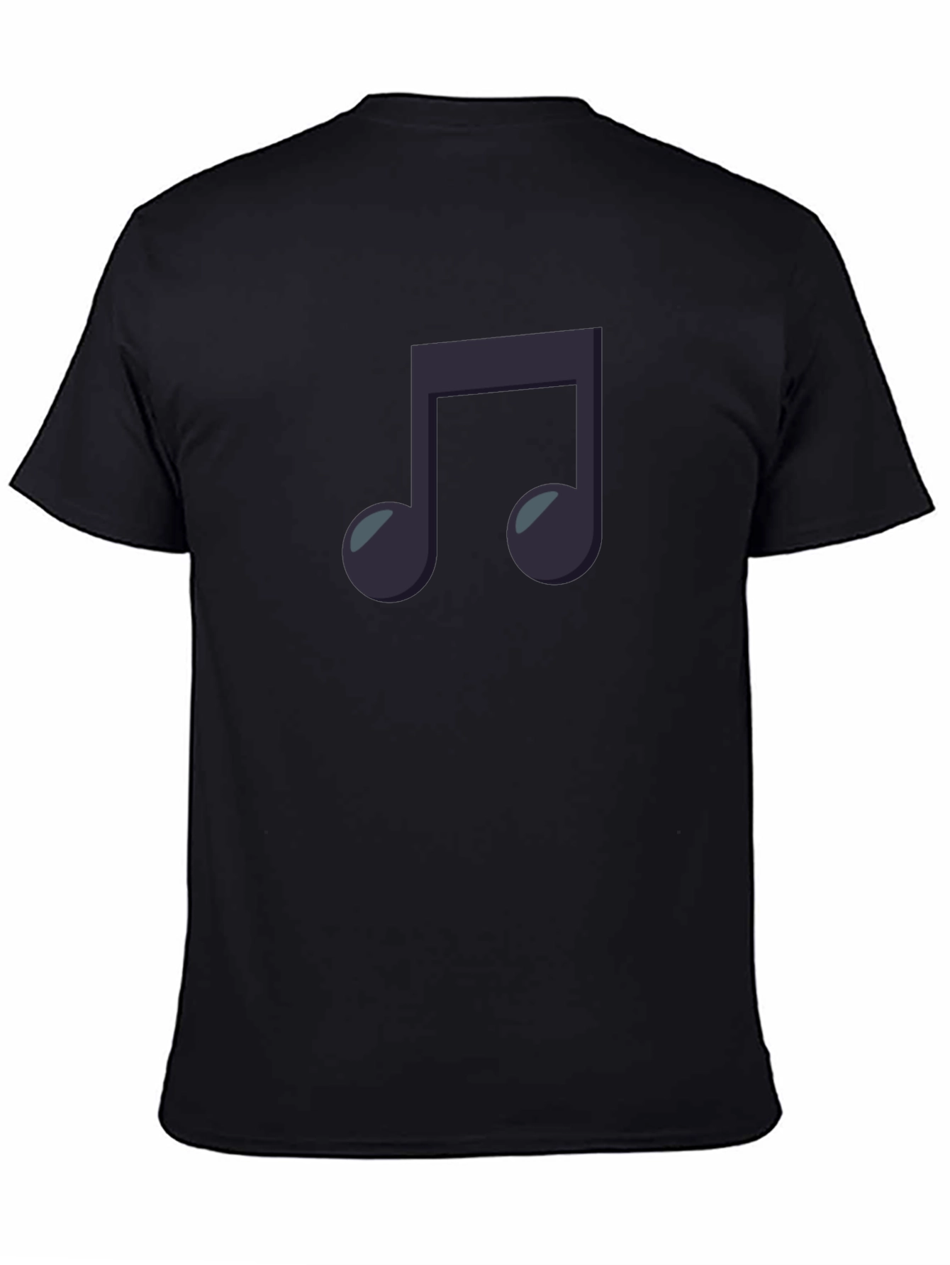 Musical Note Graphic Black T-Shirt