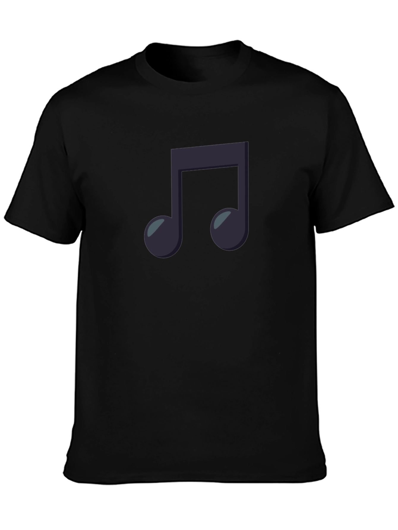 Musical Note Graphic Black T-Shirt