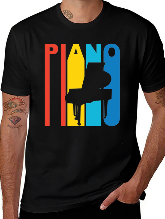 Piano T-Shirt - Colorful Music Tee