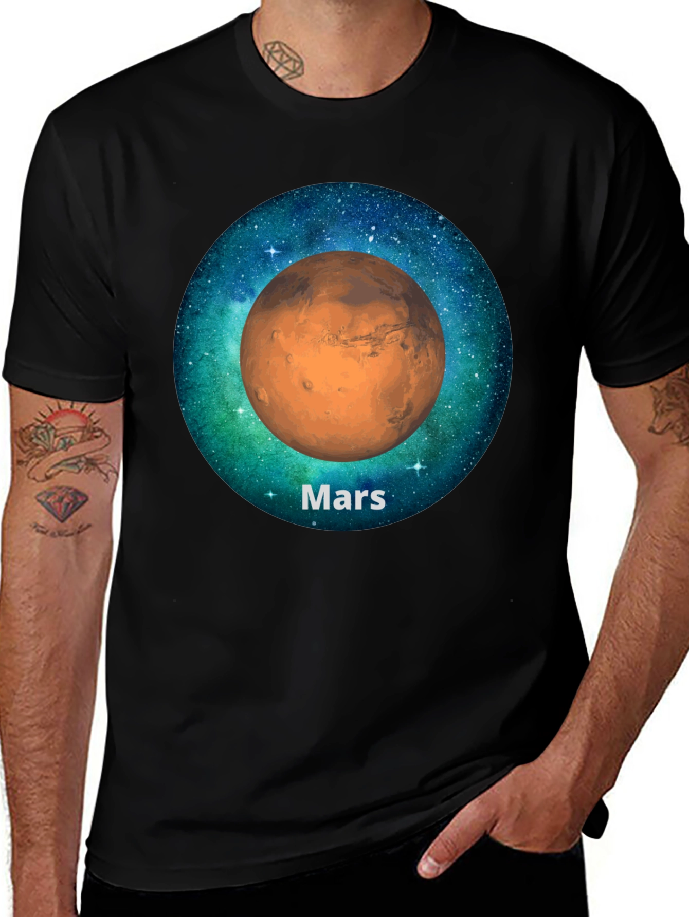 Mars Planet Graphic T-Shirt - Space Theme Tee