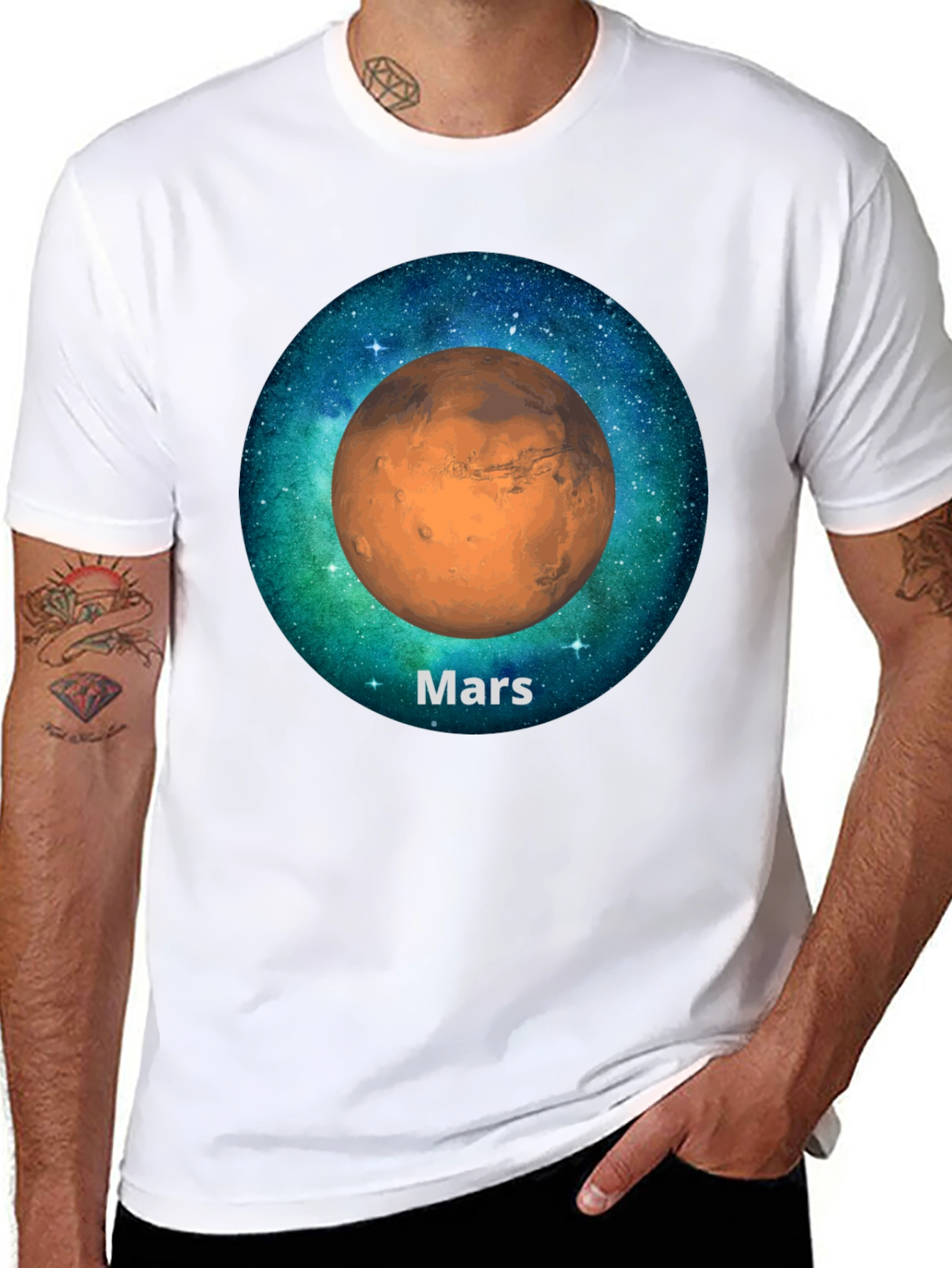 Mars Planet Graphic T-Shirt - Space Theme Tee