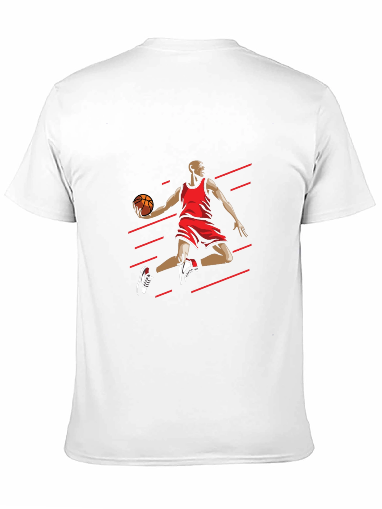 Mens Black T-shirt - Basketball Player Graphic