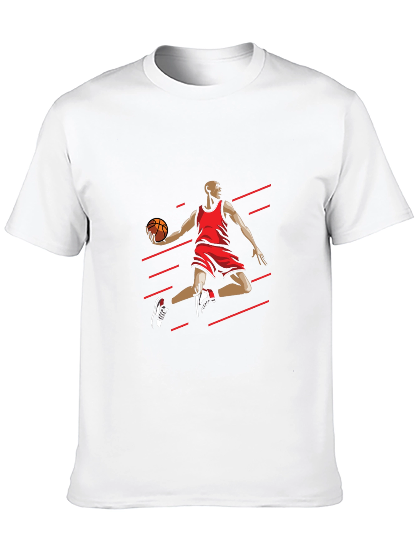 Mens Black T-shirt - Basketball Player Graphic