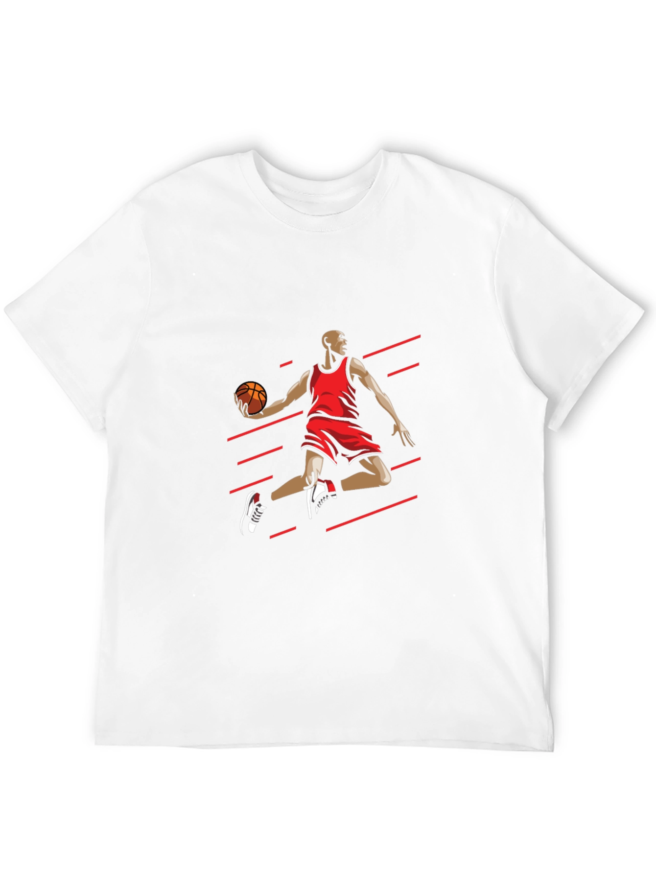 Mens Black T-shirt - Basketball Player Graphic