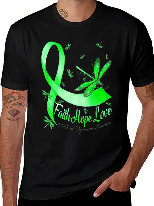 Faith Hope Love Childhood Depression Awareness T-Shirt