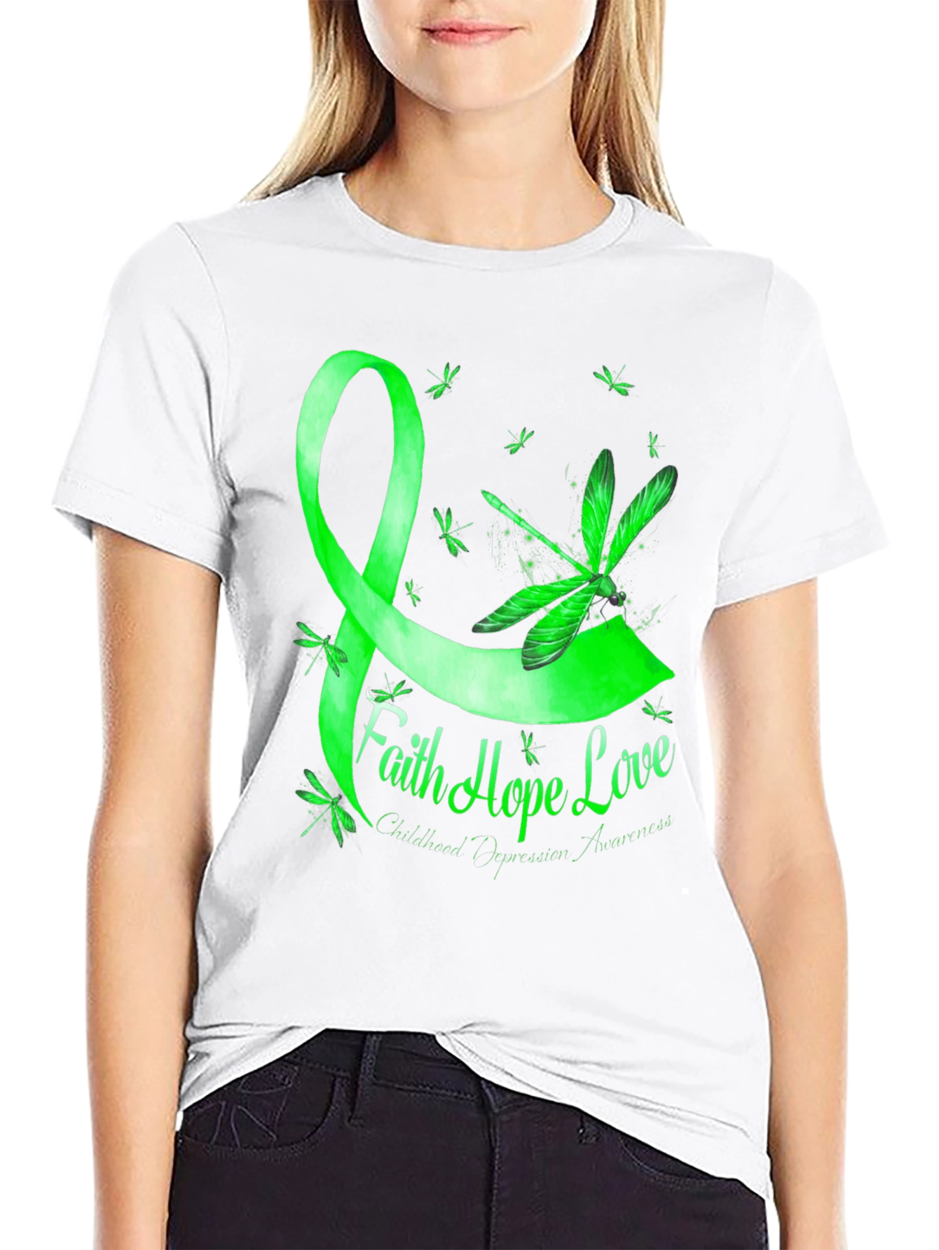 Faith Hope Love Childhood Depression Awareness T-Shirt