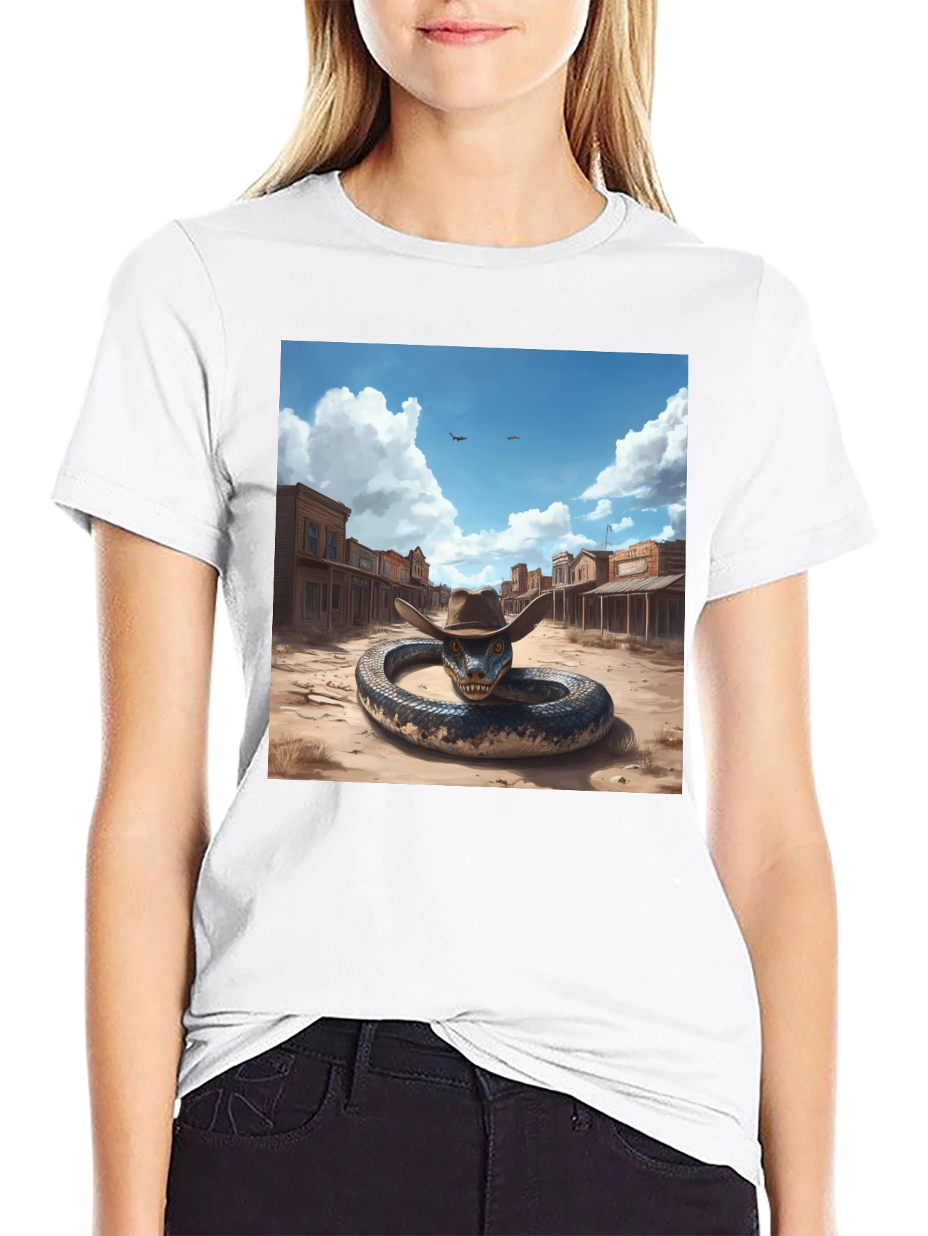 Snake Cowboy T-Shirt: Western Adventure Style