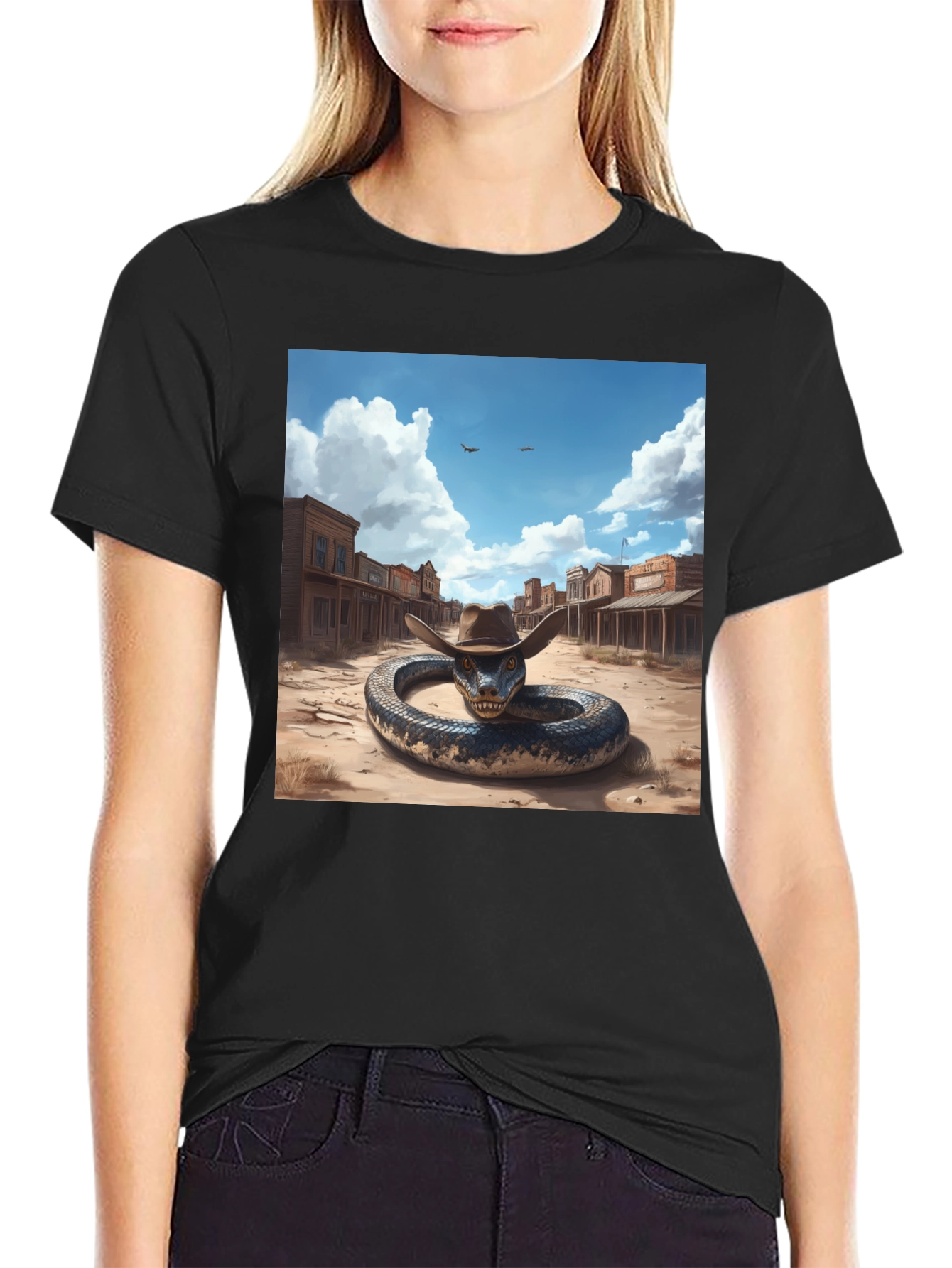 Snake Cowboy T-Shirt: Western Adventure Style