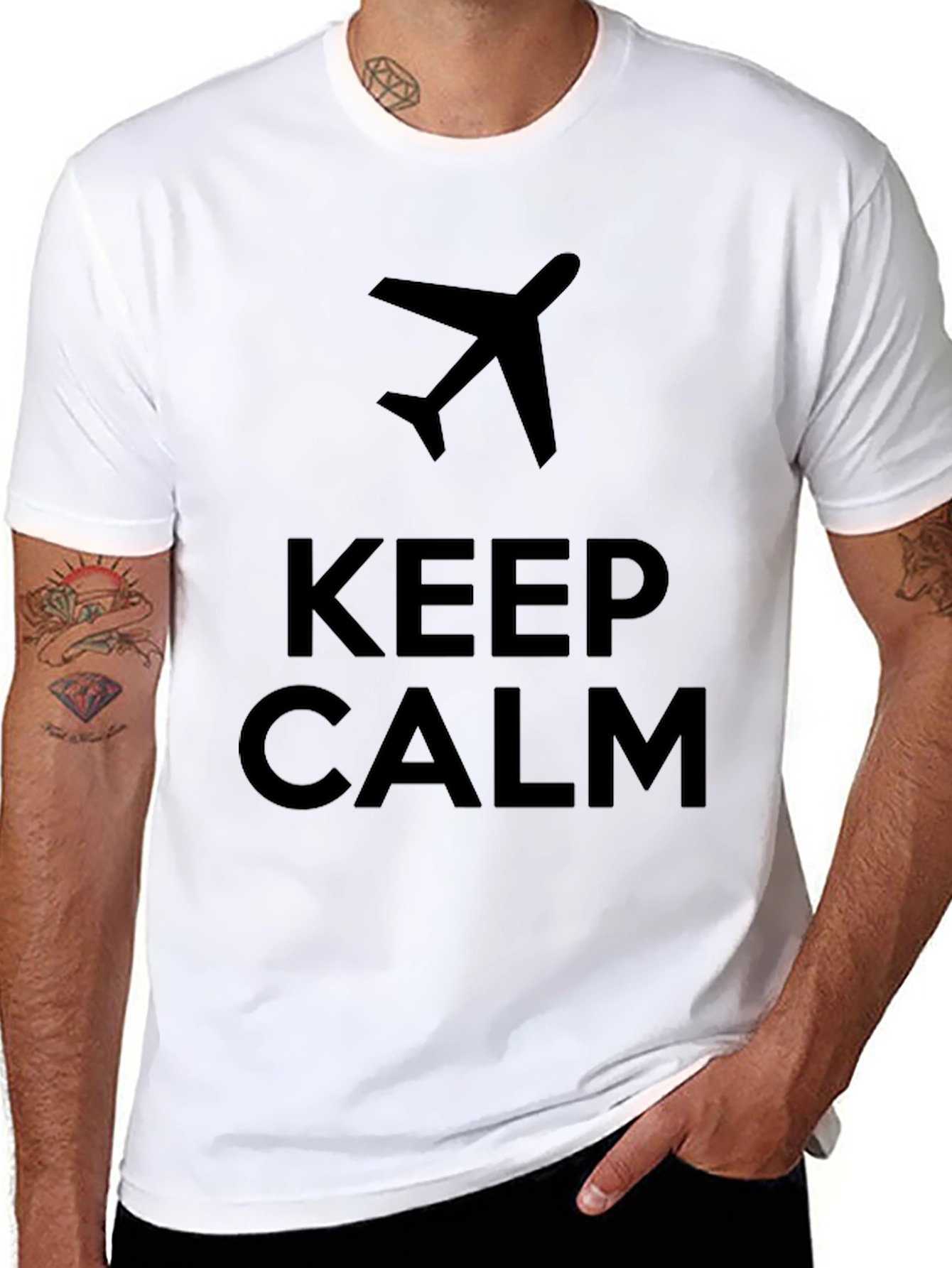 Keep Calm Airplane T-Shirt - Travel Ready Style