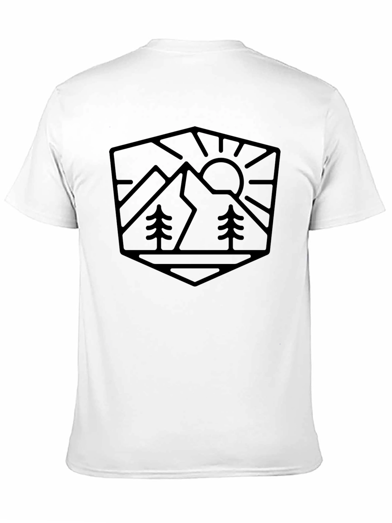 Mountain Scene Graphic Tee - Black