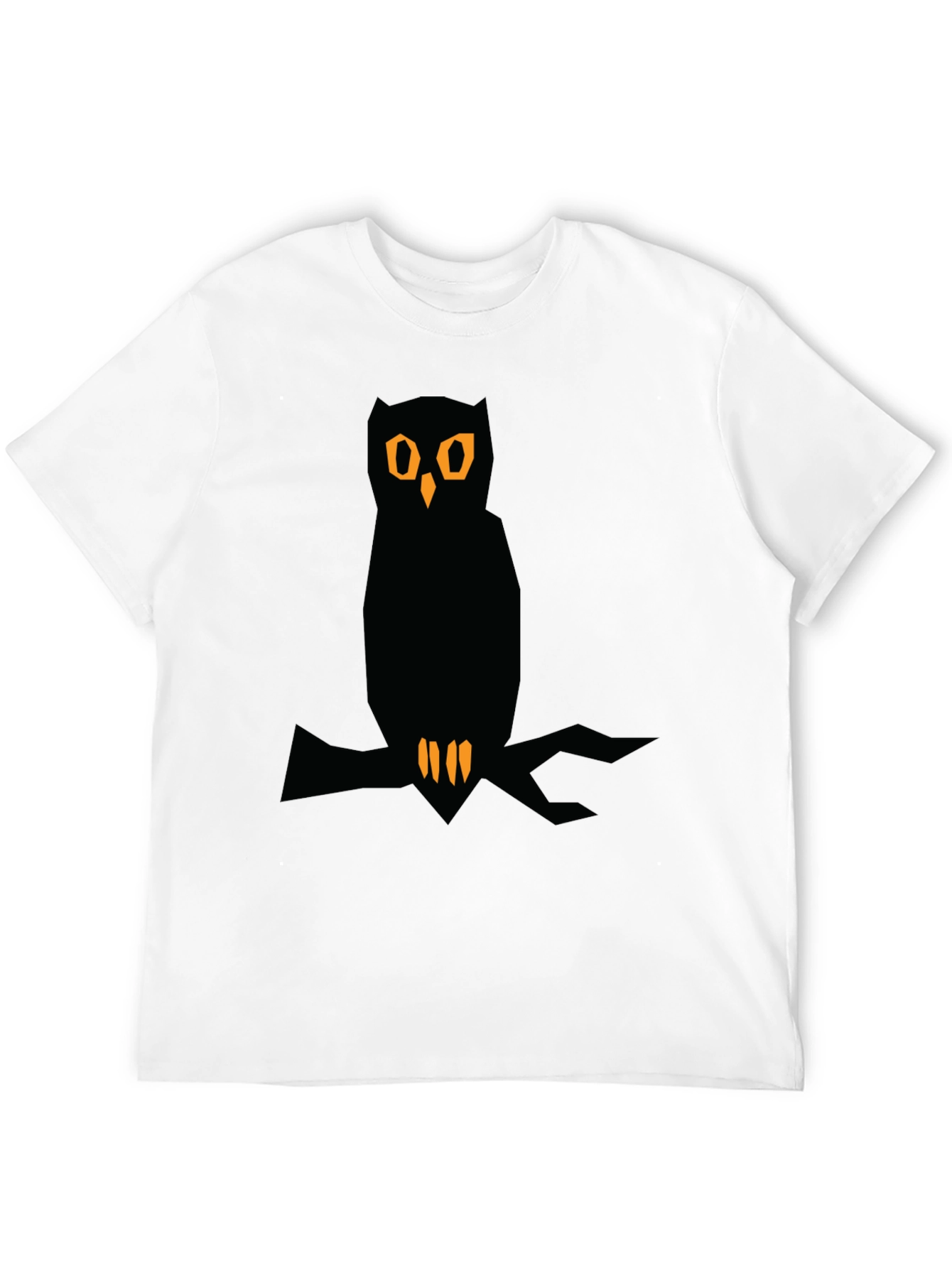 Owl Graphic Tee - Black Crew Neck T-Shirt