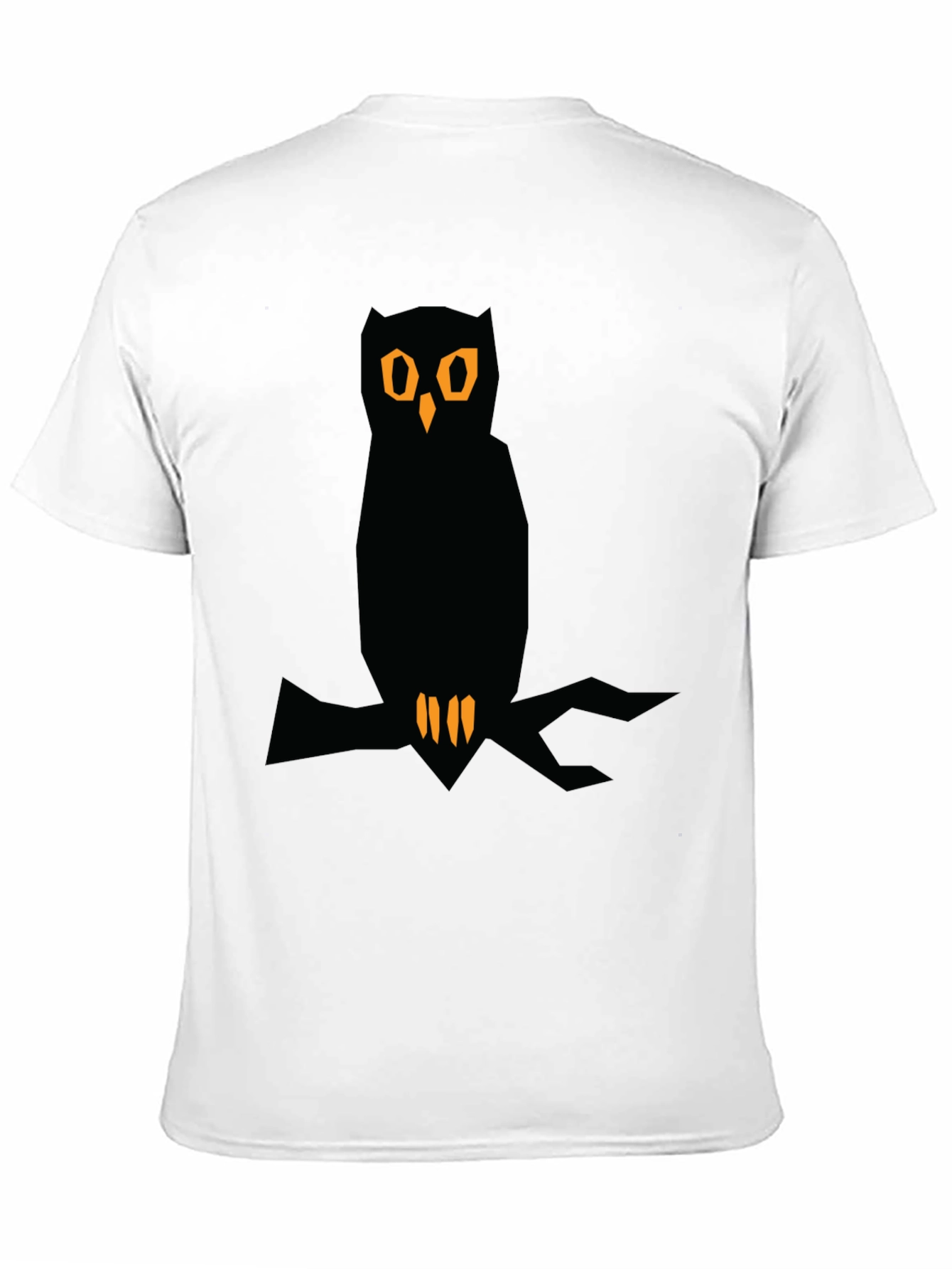 Owl Graphic Tee - Black Crew Neck T-Shirt