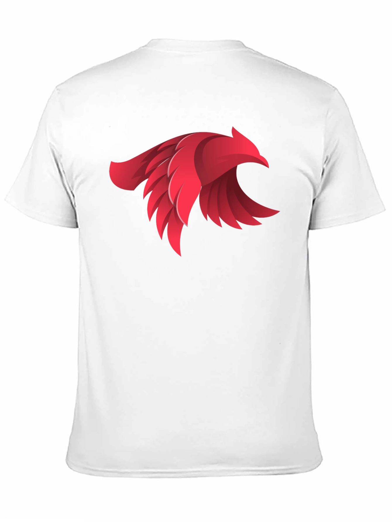 Bold Red Bird Graphic Black T-Shirt