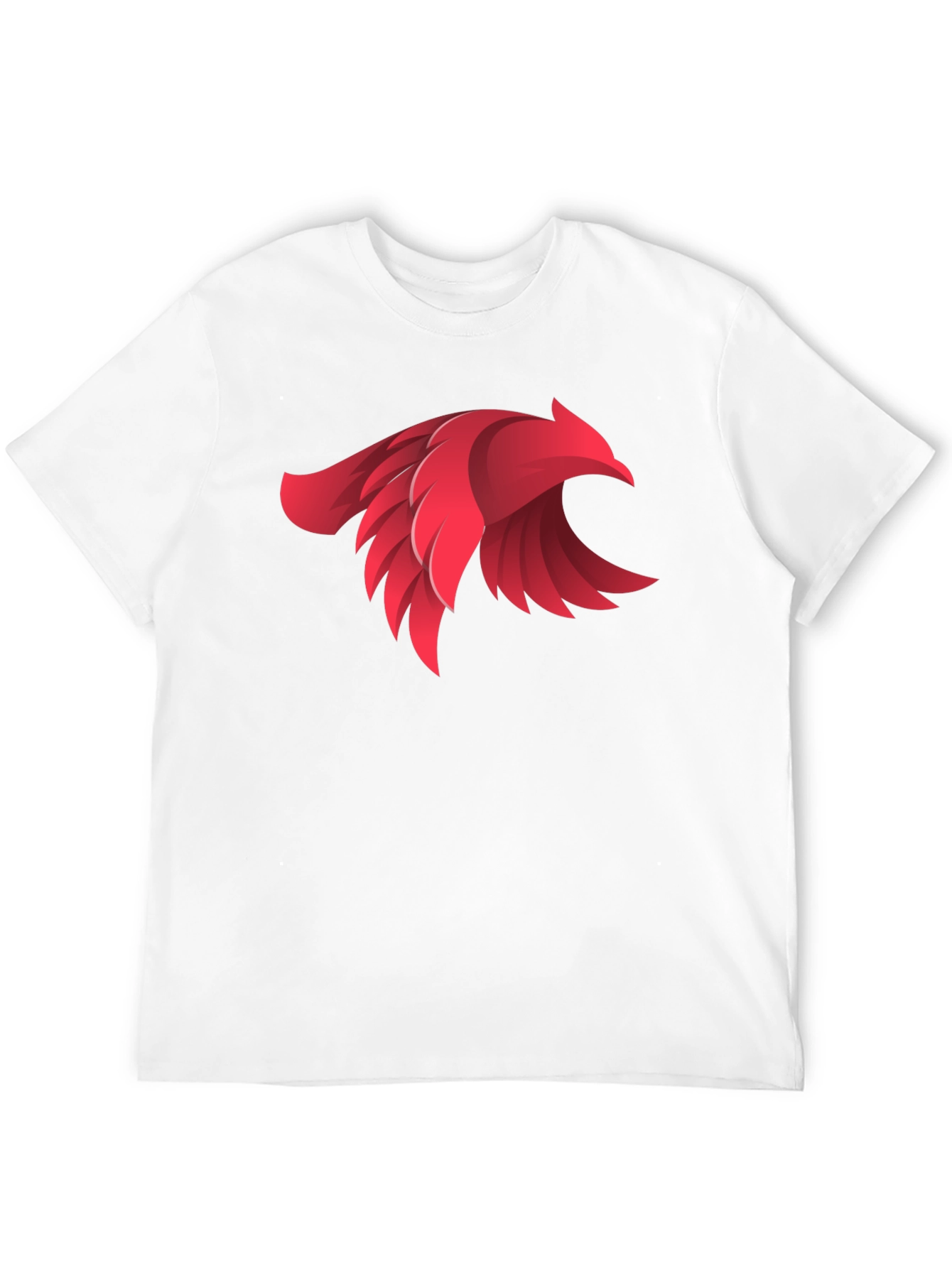 Bold Red Bird Graphic Black T-Shirt