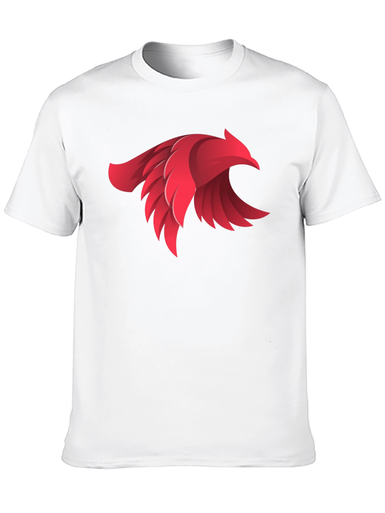 Bold Red Bird Graphic Black T-Shirt