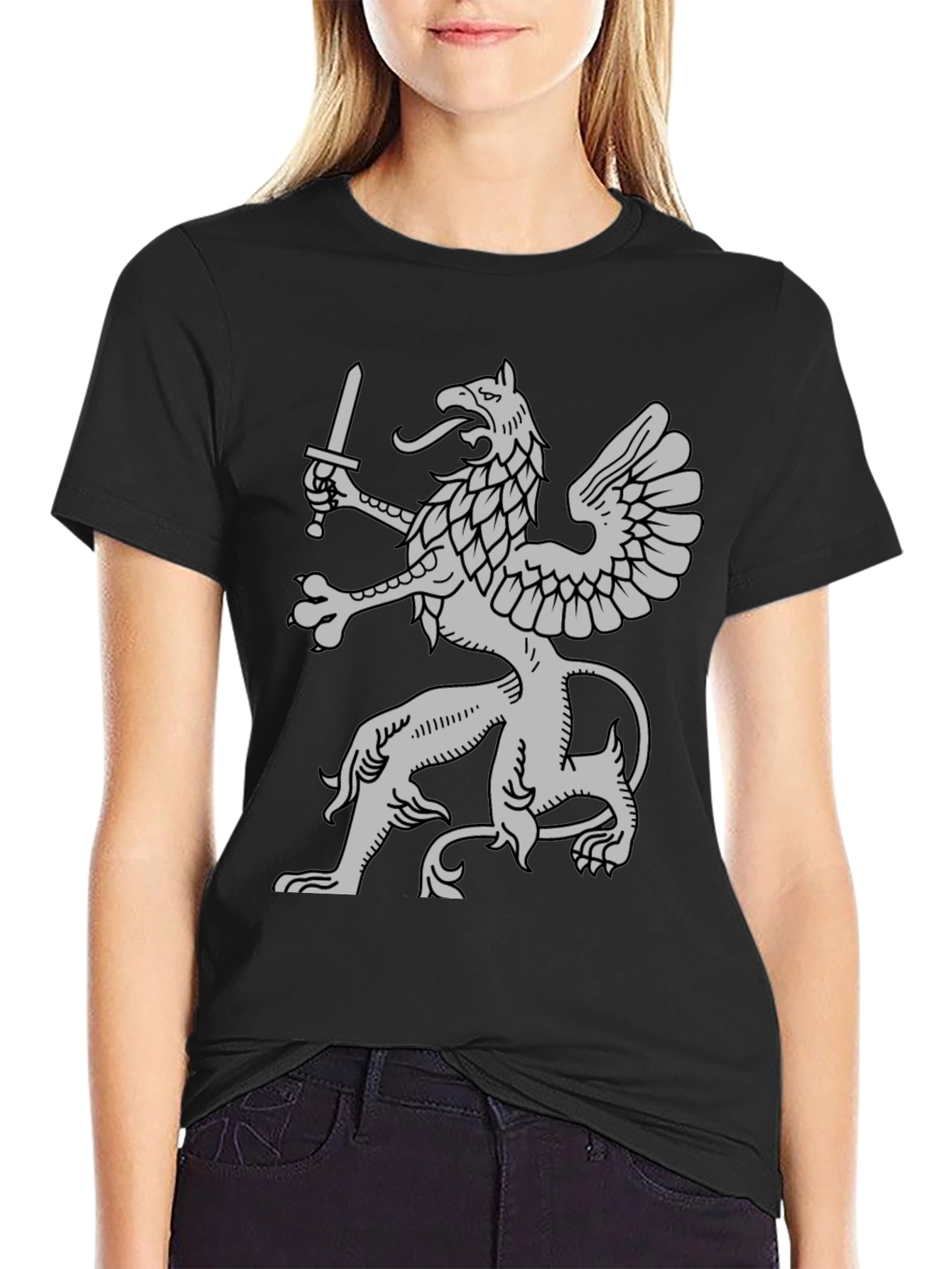Griffin Sword Black T-Shirt