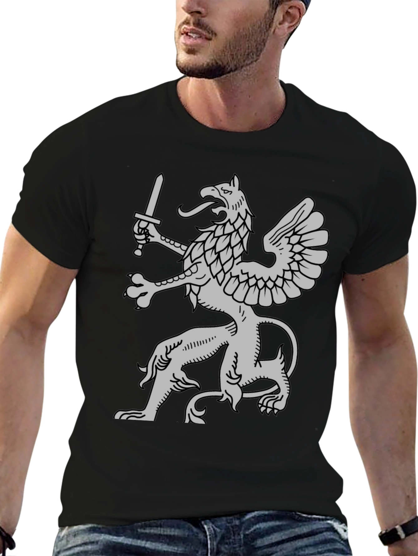 Griffin Sword Black T-Shirt