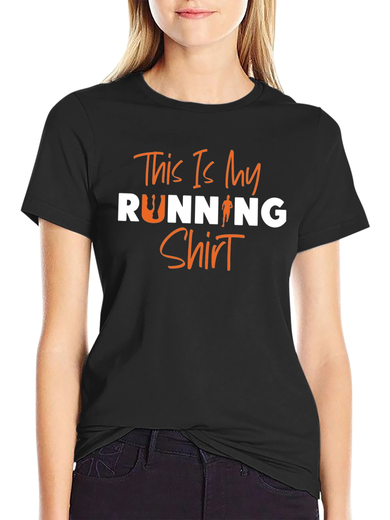 This Is My Running Shirt - Black Graphic Tee