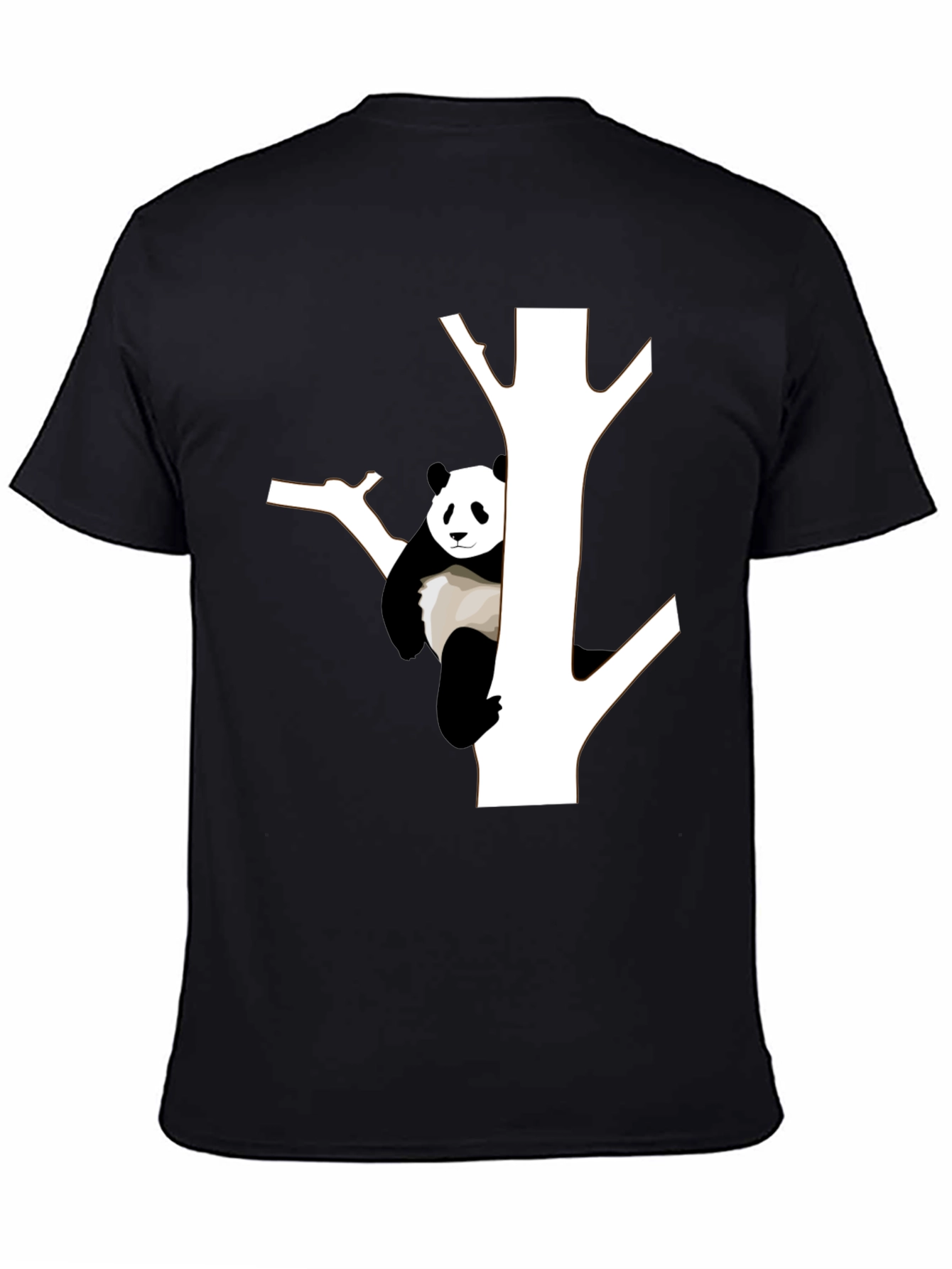 Panda Tree Black T-Shirt