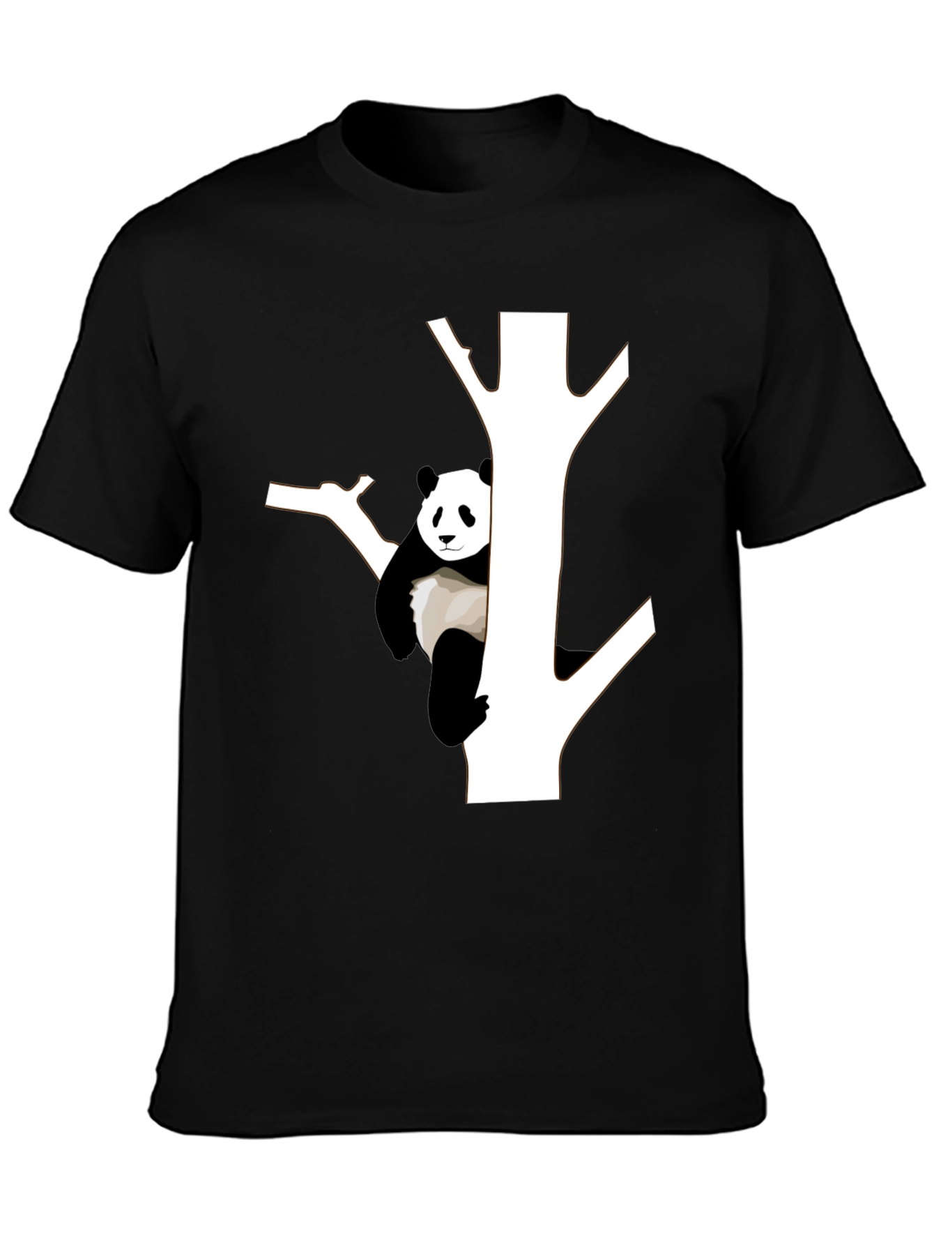 Panda Tree Black T-Shirt