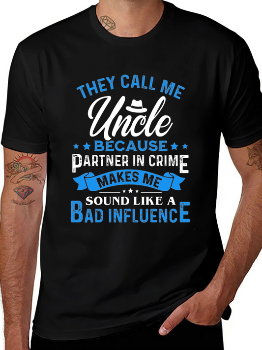 Uncle Partner in Crime T-Shirt - Funny Novelty Tee