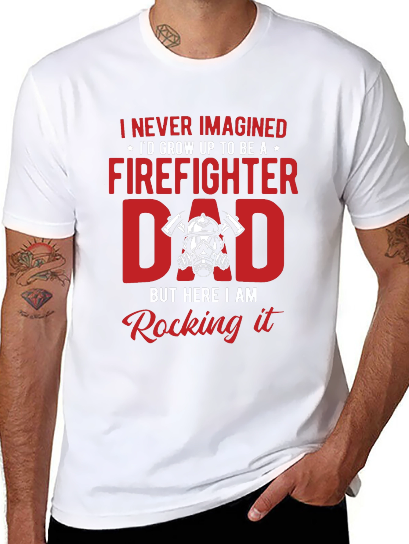 Firefighter Dad T-Shirt - Rocking It!