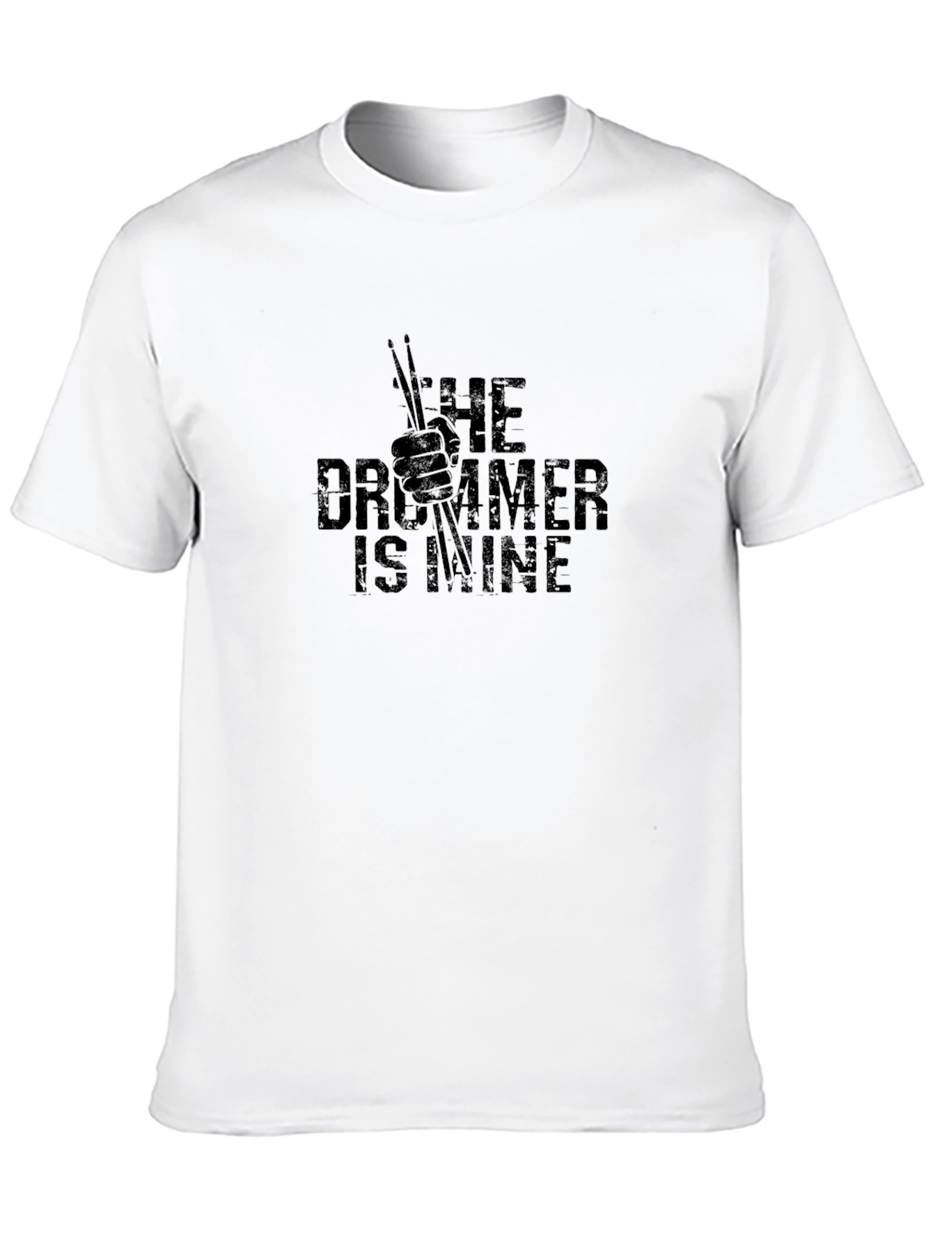 The Drummer Is Mine Black Graphic Tee