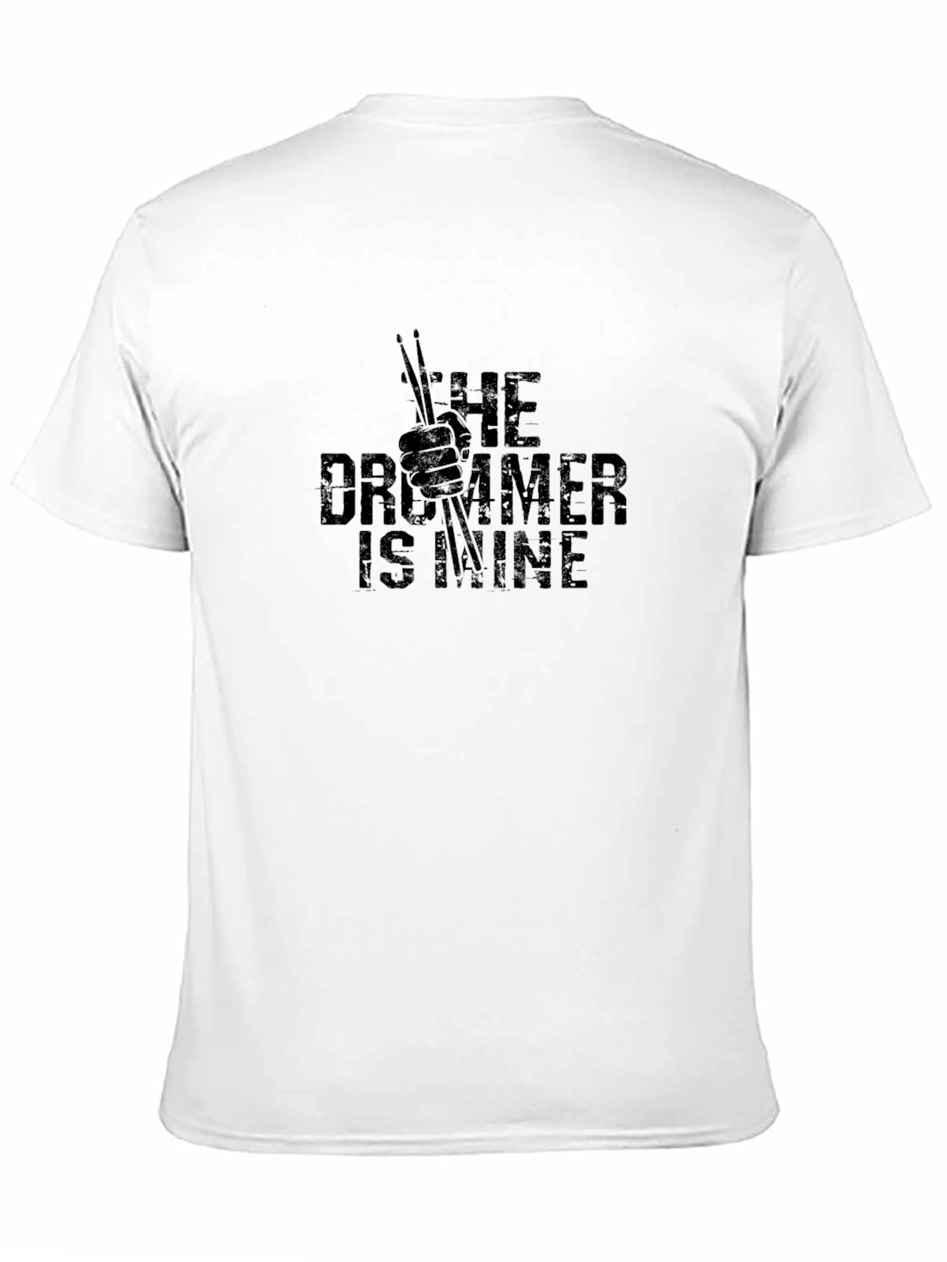 The Drummer Is Mine Black Graphic Tee