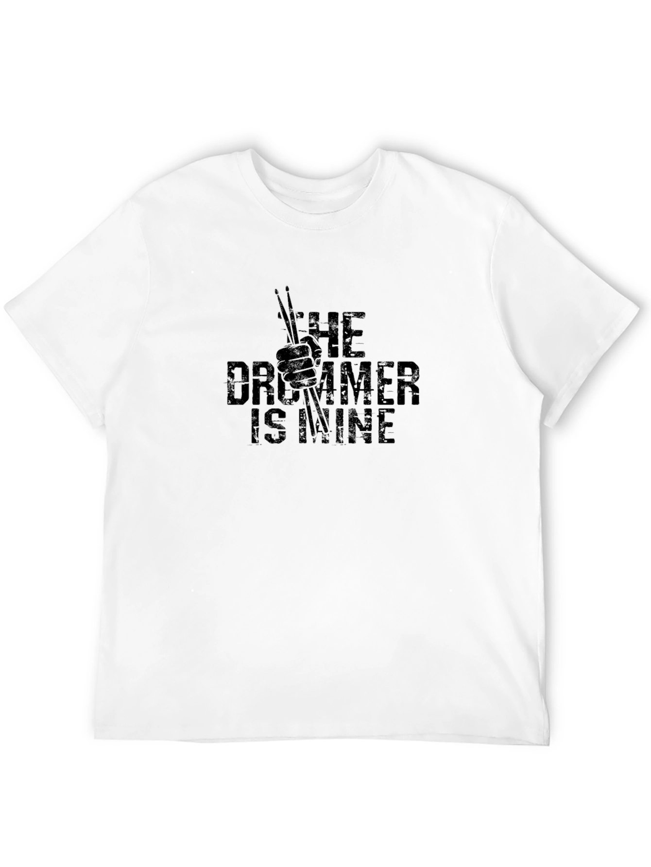 The Drummer Is Mine Black Graphic Tee