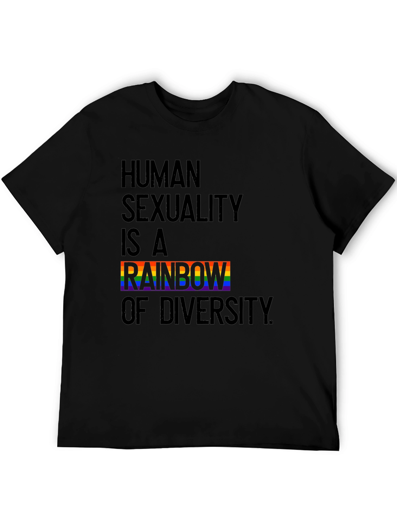 Rainbow Diversity Pride T-Shirt - Black