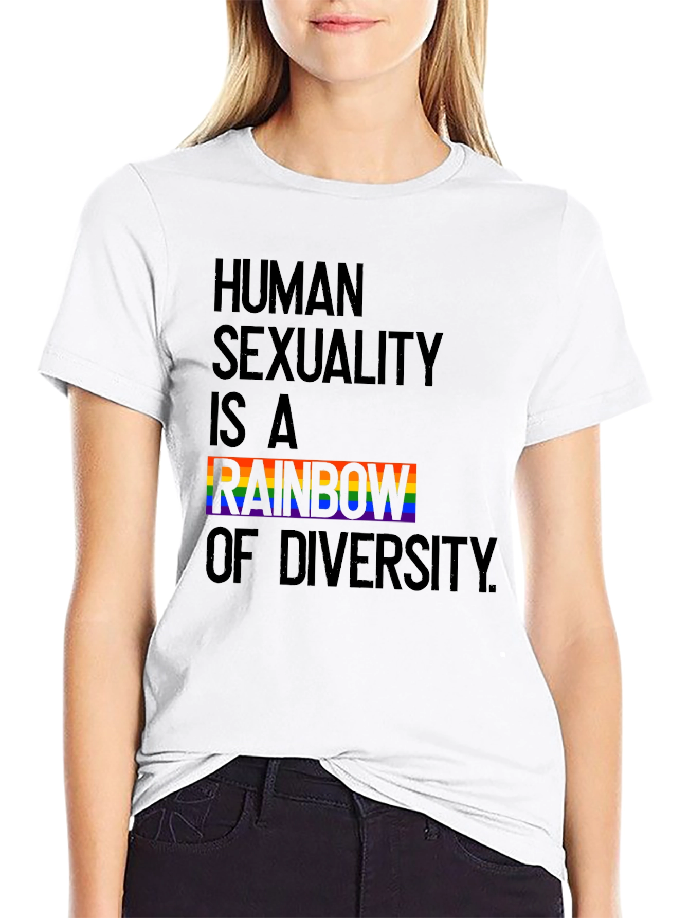 Rainbow Diversity Pride T-Shirt - Black