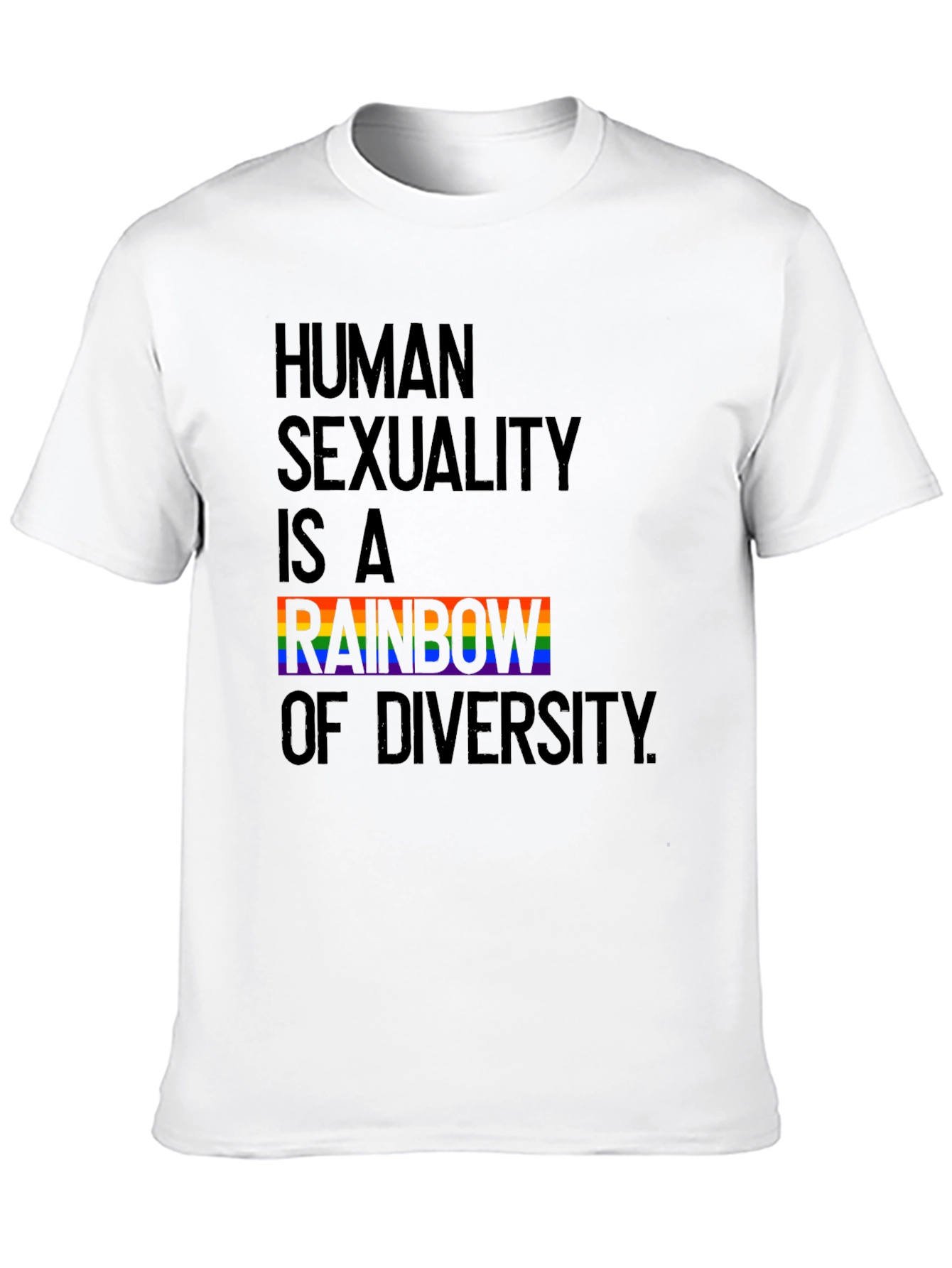 Rainbow Diversity Pride T-Shirt - Black