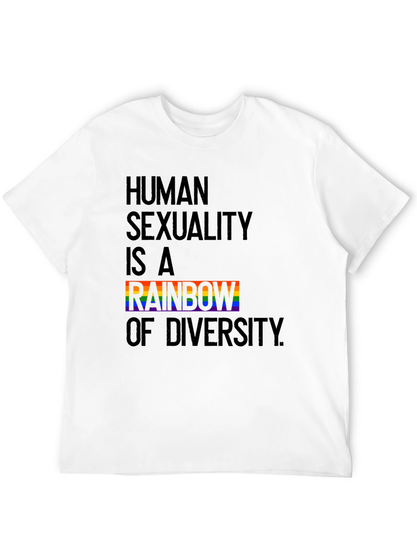 Rainbow Diversity Pride T-Shirt - Black