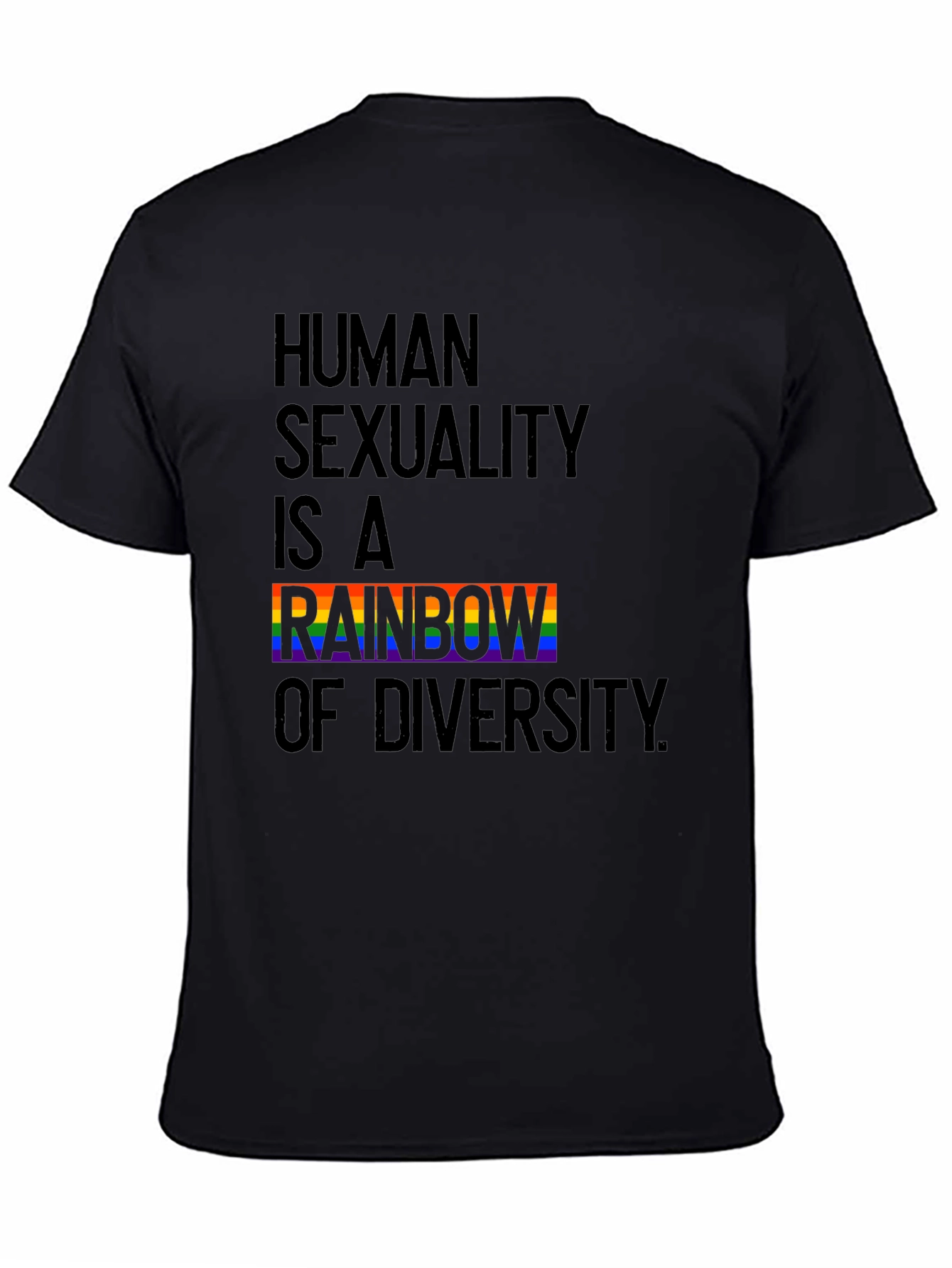 Rainbow Diversity Pride T-Shirt - Black