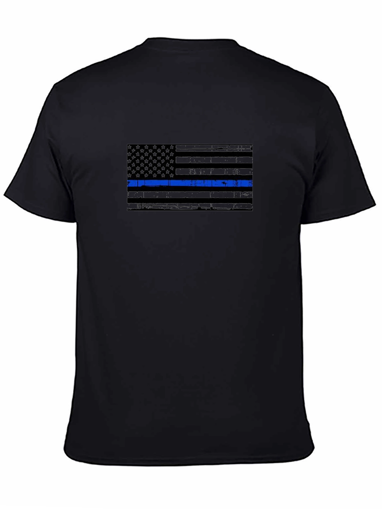 Thin Blue Line Flag Graphic T-Shirt