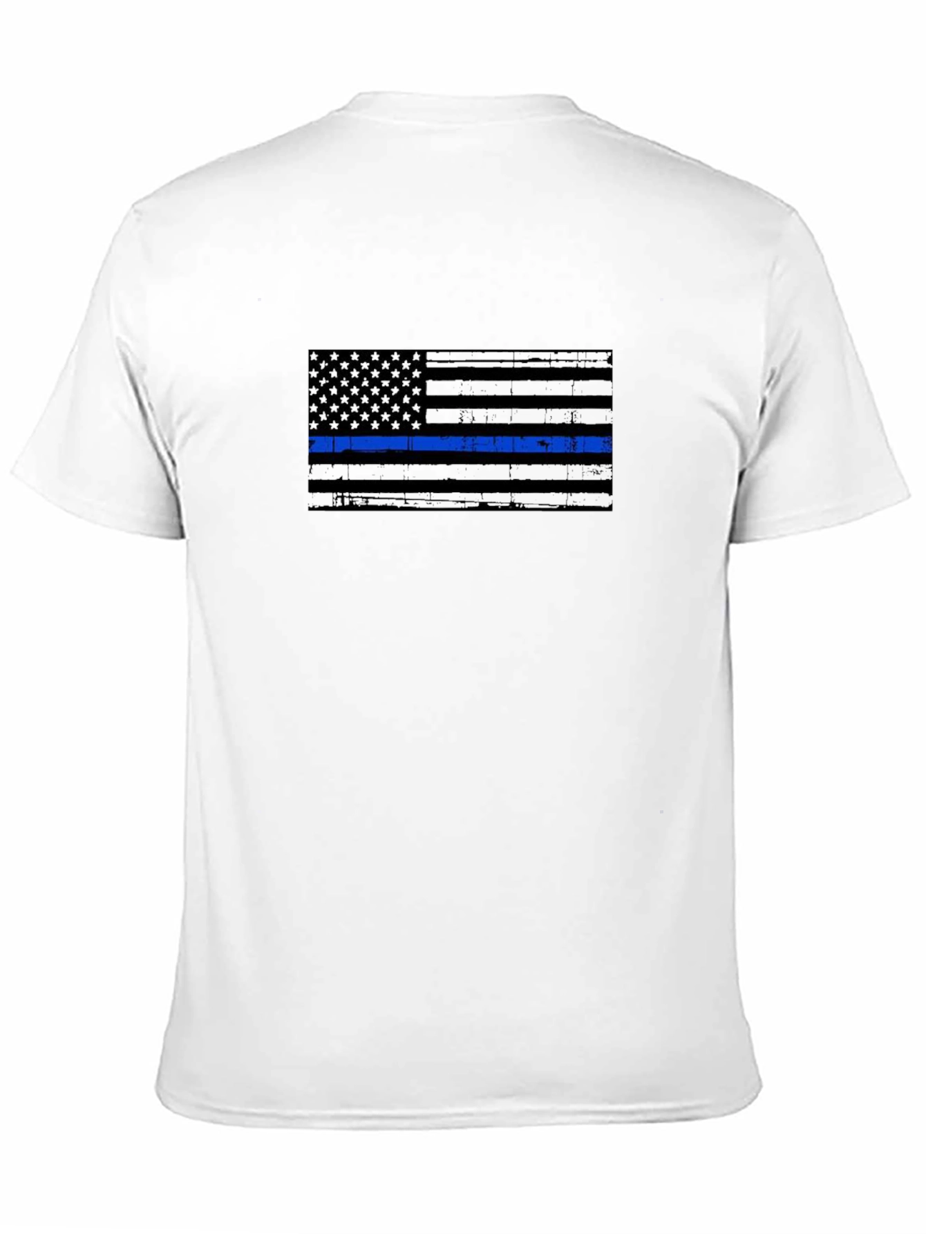 Thin Blue Line Flag Graphic T-Shirt