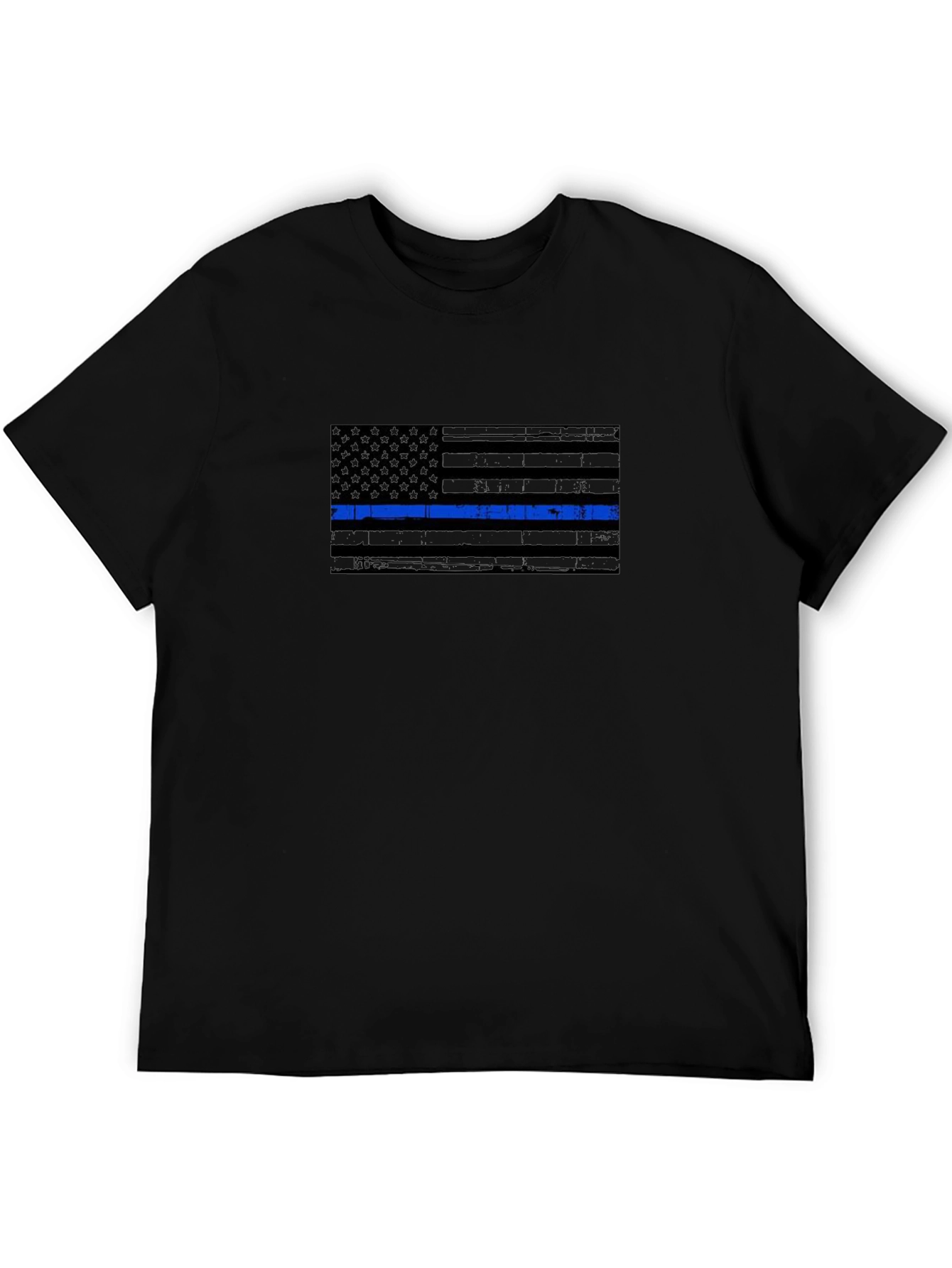 Thin Blue Line Flag Graphic T-Shirt