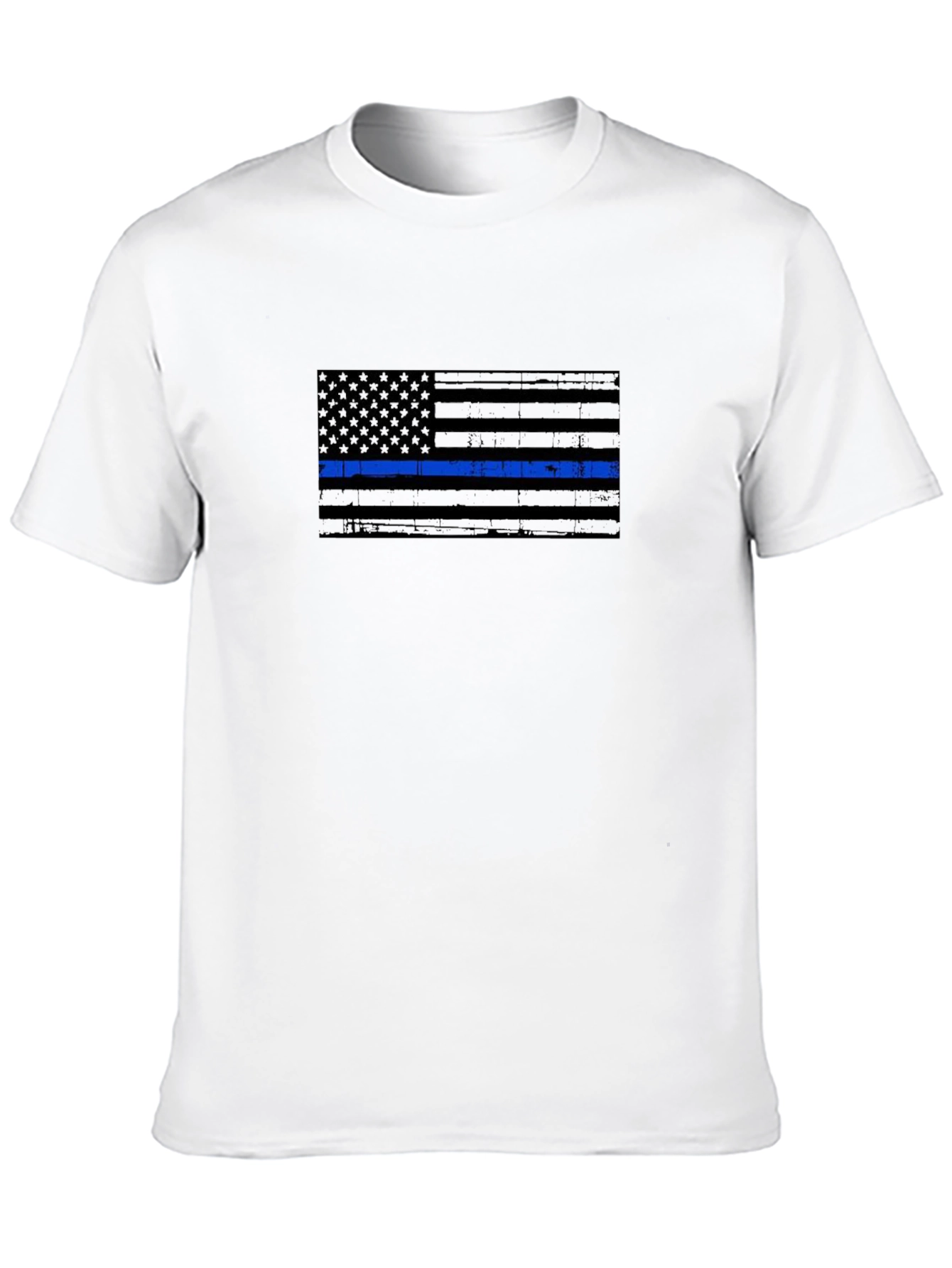 Thin Blue Line Flag Graphic T-Shirt