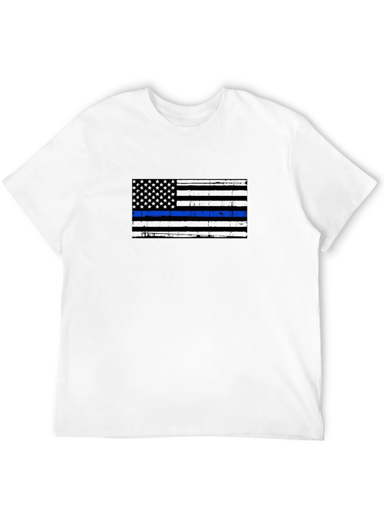 Thin Blue Line Flag Graphic T-Shirt