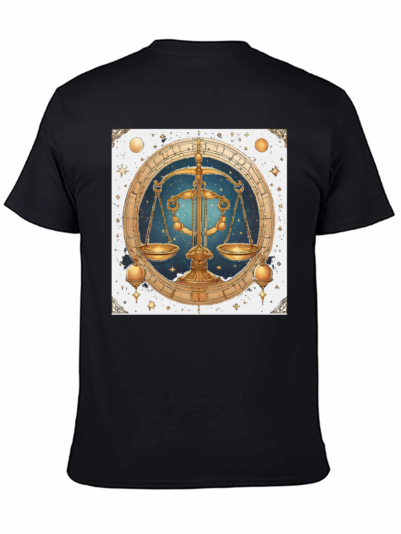 Libra Zodiac Graphic Tee - Stylish Black Shirt
