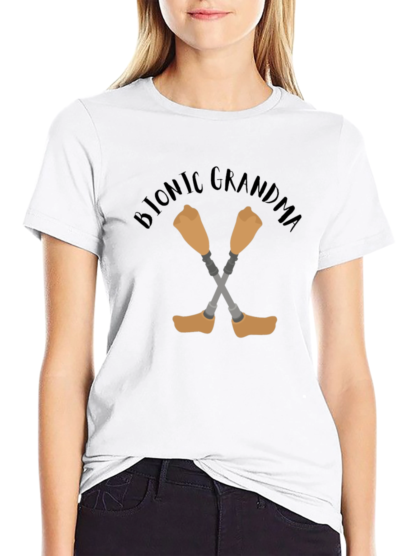 Bionic Grandma T-Shirt - Novelty Graphic Tee